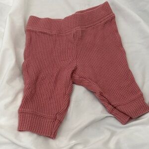 Carter's Little Planet Cozy Organic Waffle Knit Leggings in Dusty Pink